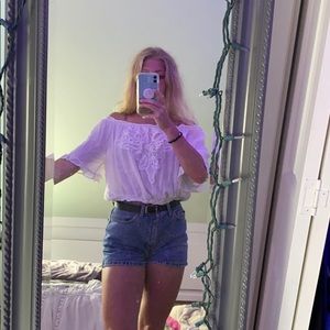 White off the shoulder blouse